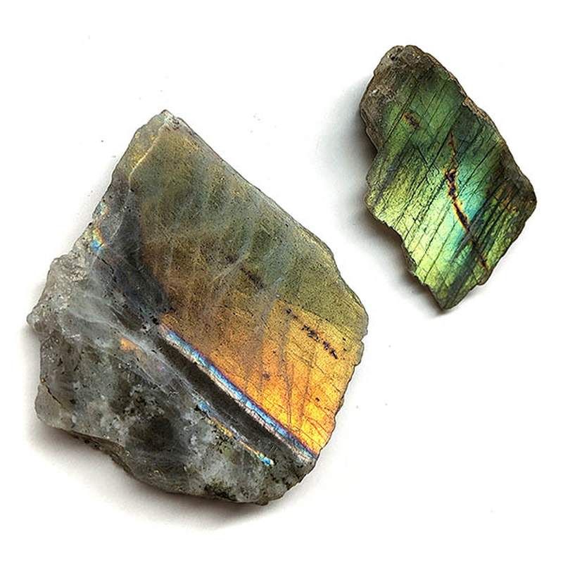 Labradorite (one side polished) light blue. Price per Kg