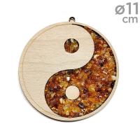 Simbolo Yin-Yang con Ámbar (ø11cm)